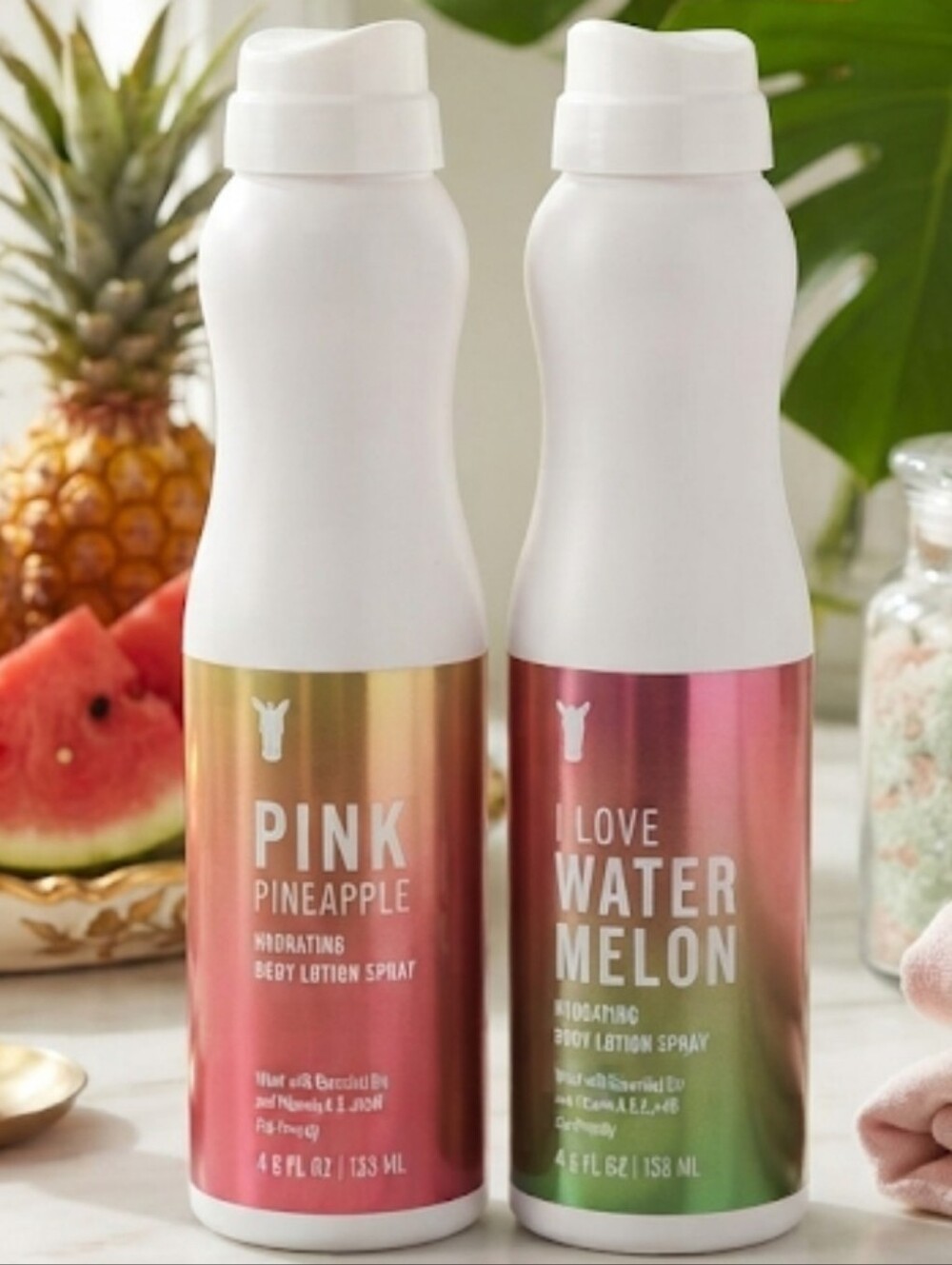 Hydrating Pink Pineapple Body Lotion Spray & Watermelon Body Lotion Spray